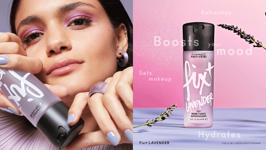 M·A·C Fix+ Lavender print campaign visual