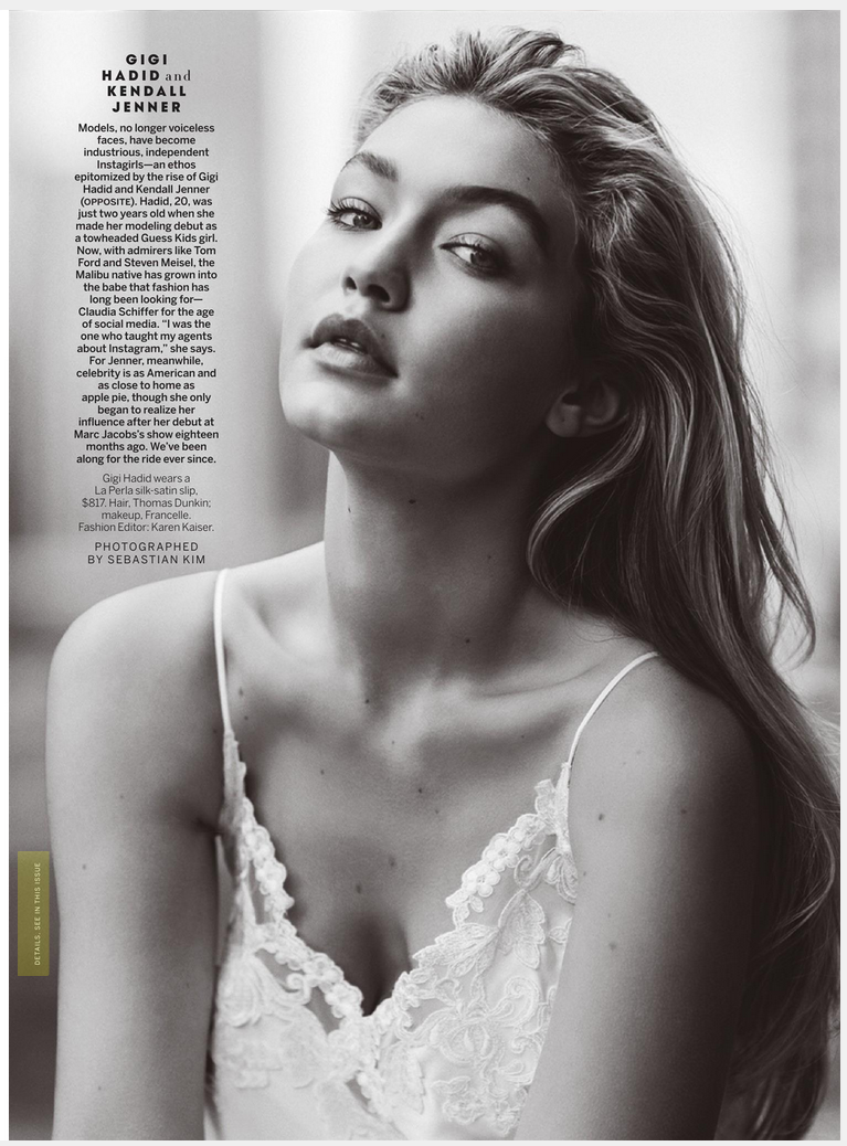 Gigi Hadid and Kendall Jenner in Vogue feature on Instagirls