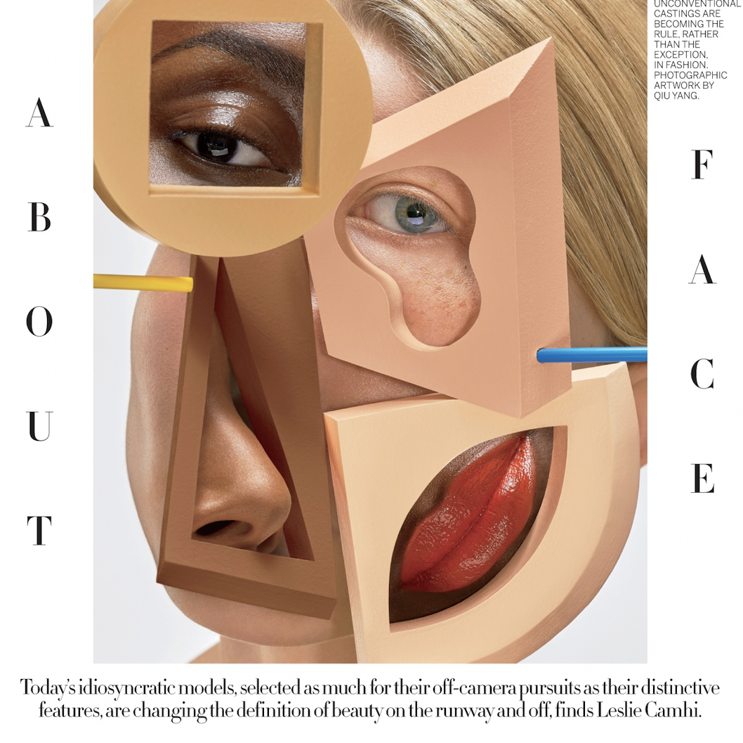 About Face models beauty feature, Vogue