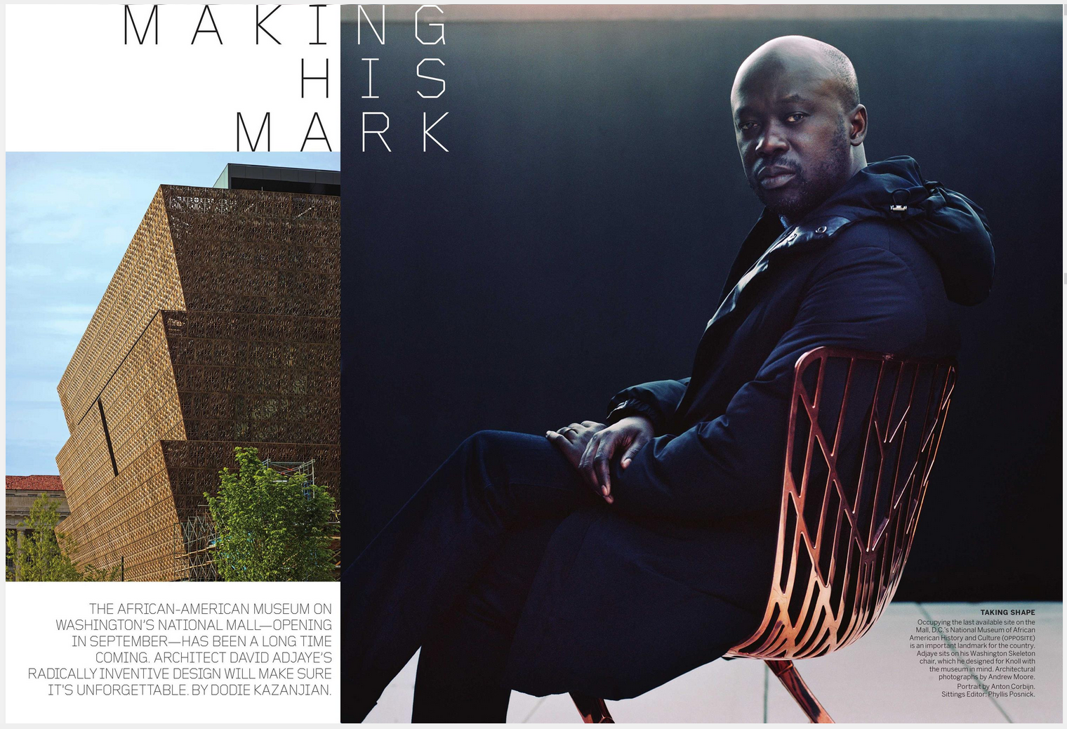 David Adjaye, Making His Mark, Vogue
