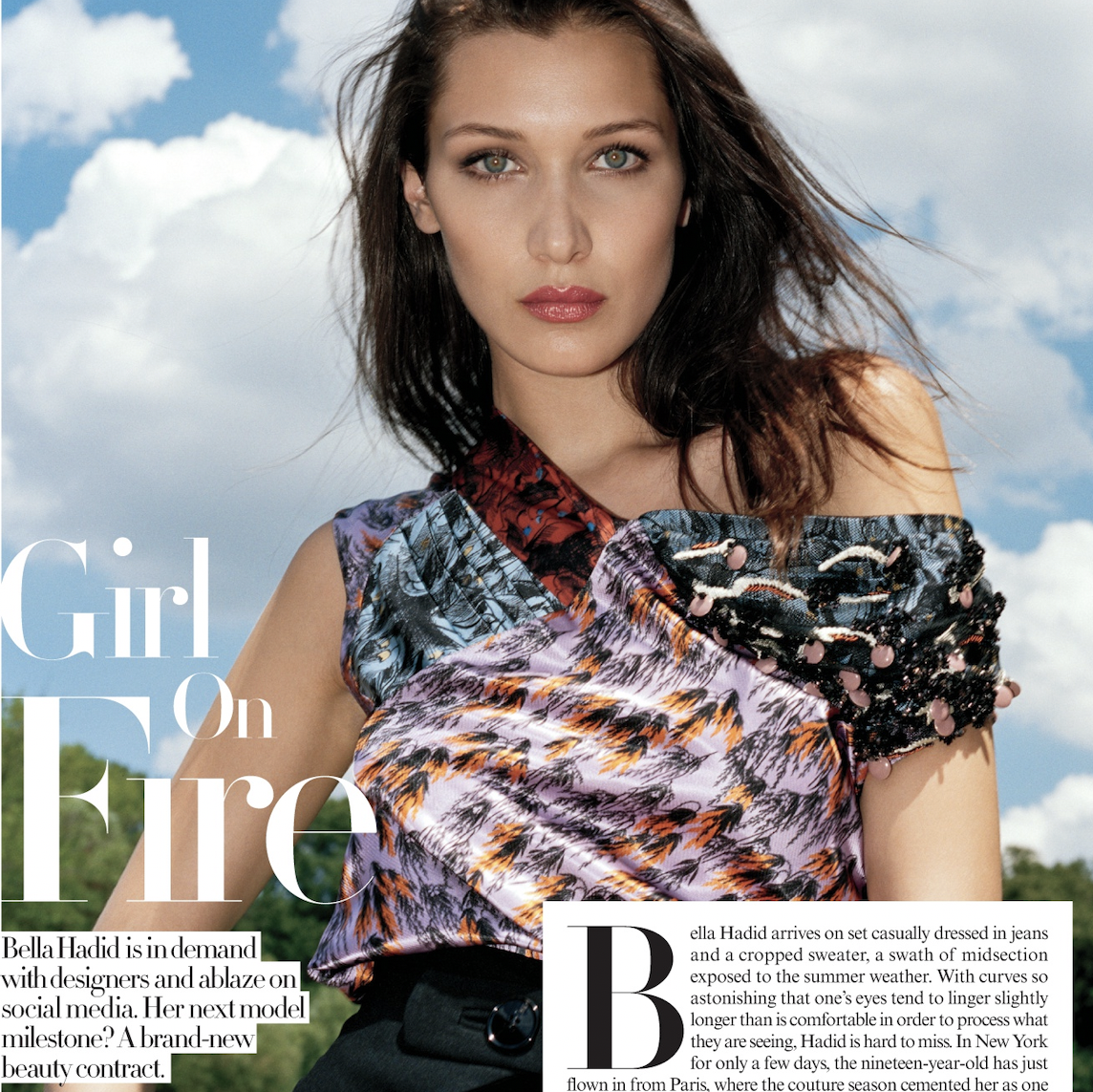 Bella Hadid, Girl on Fire, Vogue